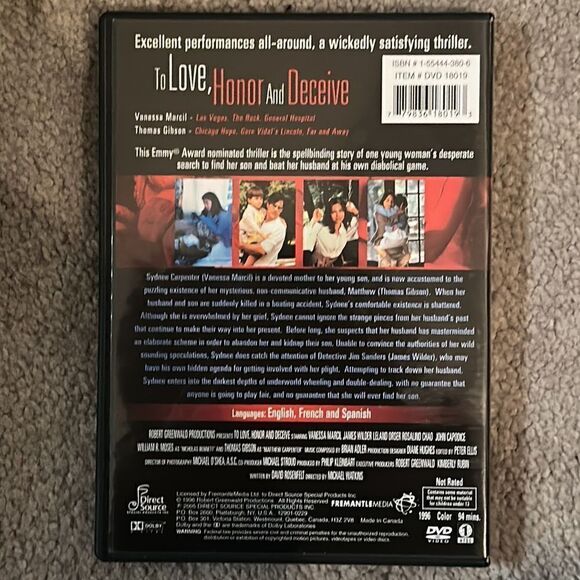 “To Love Honor and Deceive” DVD! - Picture 2 of 5